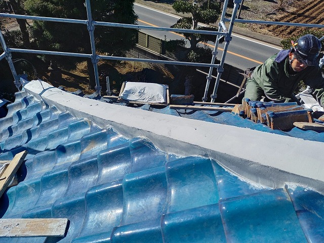 南蛮漆喰の施工